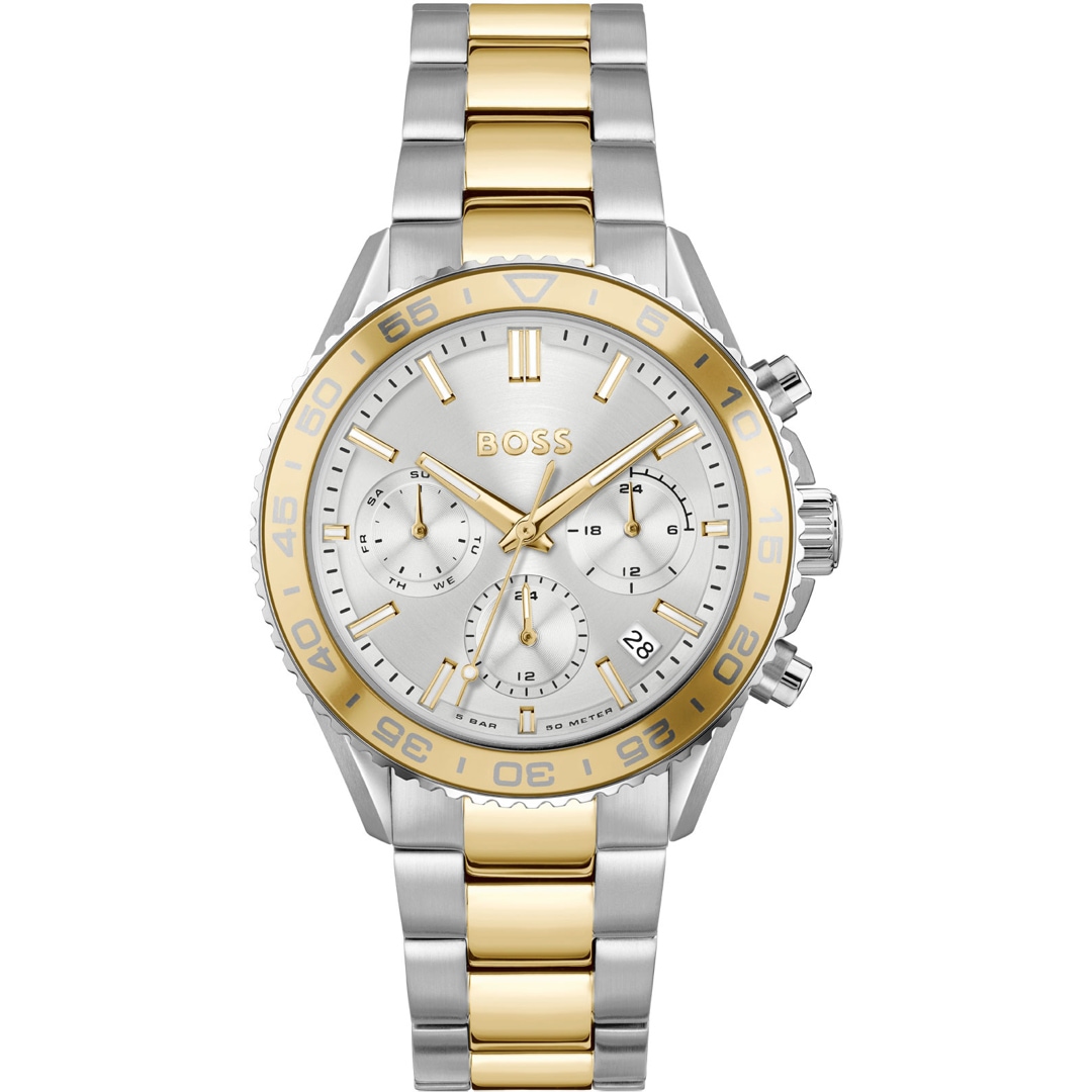 Hugo Boss Runner For Her 1502756, Quarz, silber | goldfarben, mit Box und Papieren | Zustand: Gut