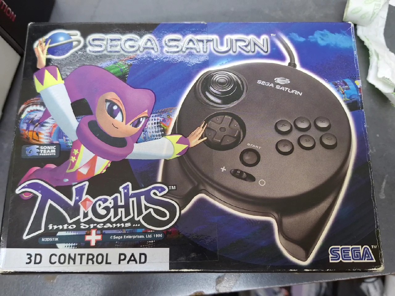 Sega Saturn 3D Control Pad 1996 Schwarz, OVPModell MK-80314, NiGHTS Edition, analog-controller | Zustand: Gut | Farbe: schwarz