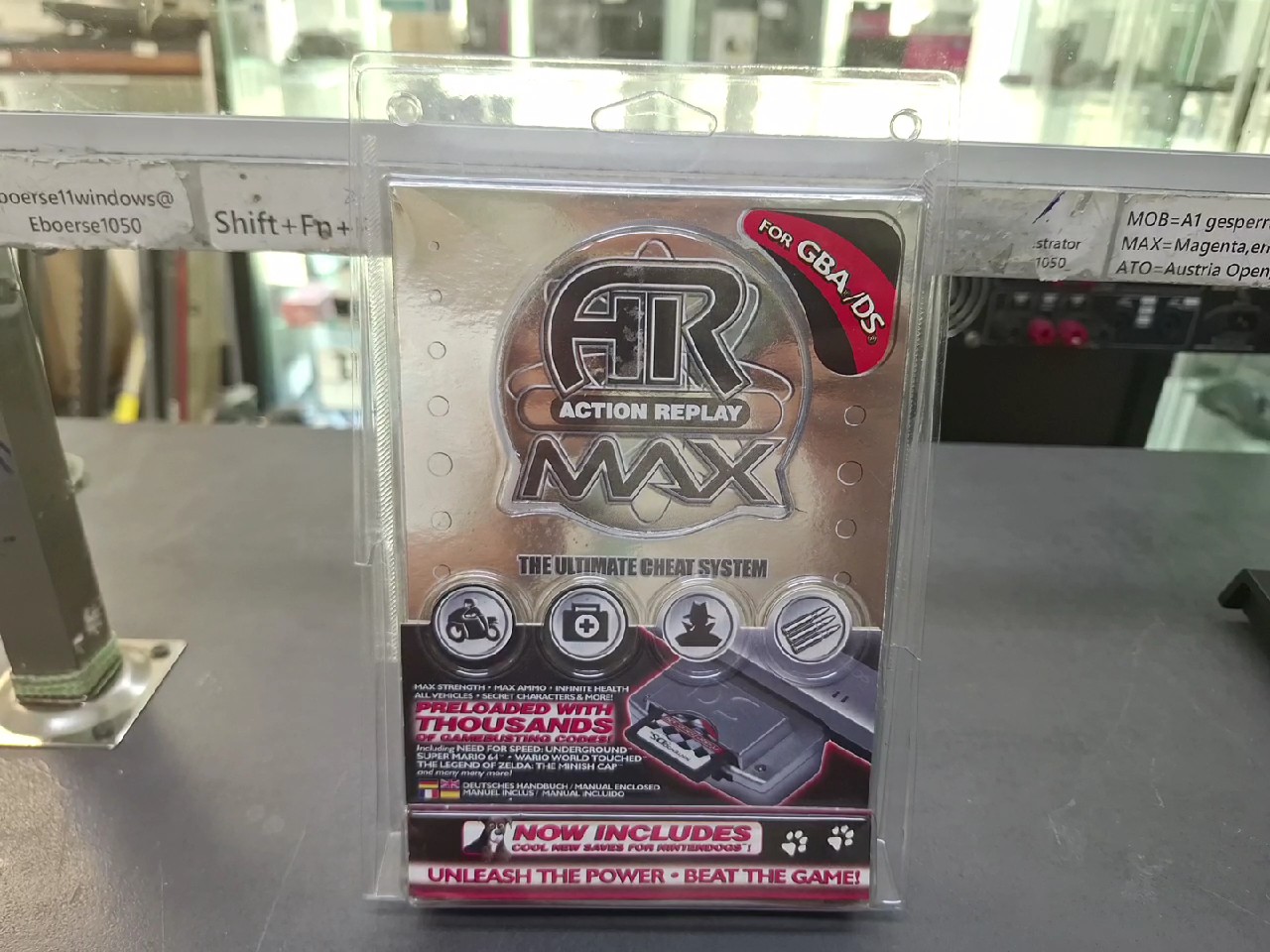 Datel Action Replay MAX GBA/DS, Cheat-Modul für Nintendo GBA und DS | Zustand: Sehr Gut | Farbe: schwarz
