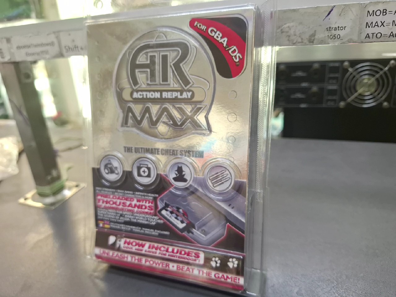 Datel Action Replay MAX GBA/DS, Cheat-Modul für Nintendo GBA und DS | Zustand: Sehr Gut | Farbe: schwarz – Bild 4