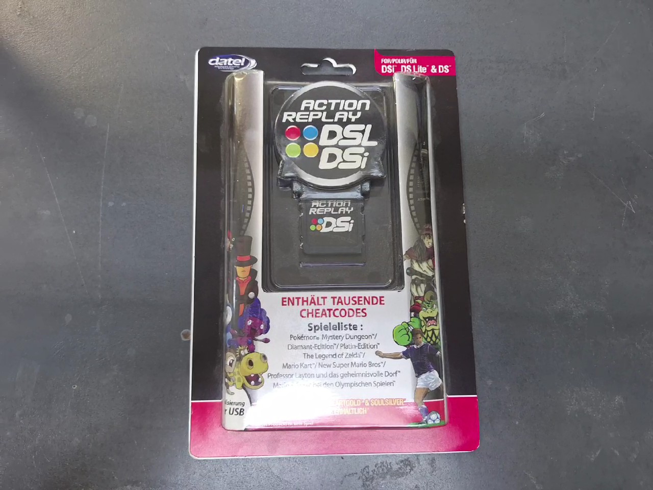 Datel Action Replay DSi Schwarz, Cheat-Modul für Nintendo DSi, DS Lite & DS, ovp, versiegelt, mit Tausenden Cheatcodes | Zustand: Neu | Farbe: schwarz – Bild 2