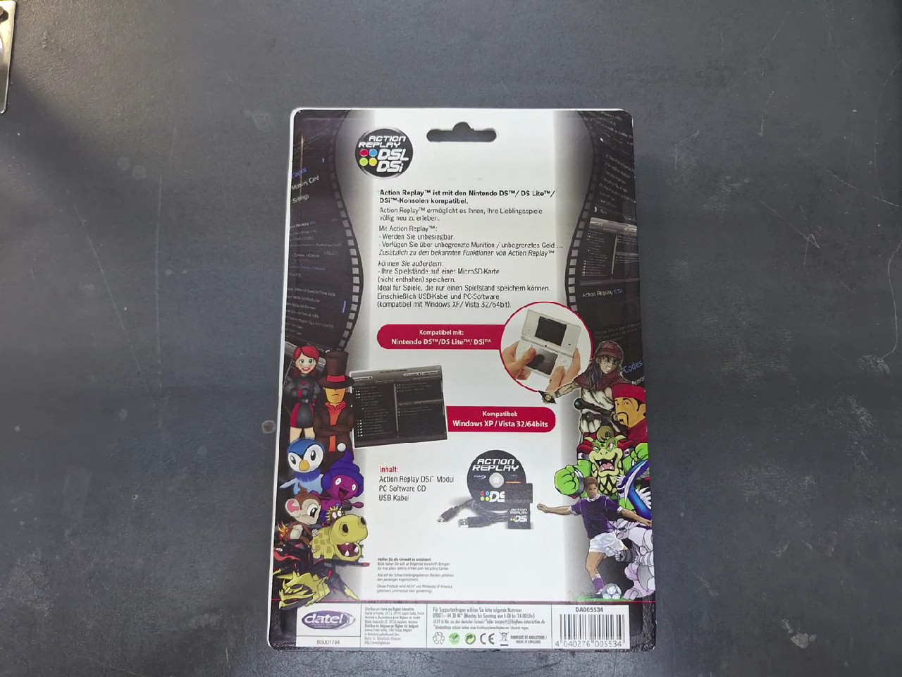 Datel Action Replay DSi Schwarz, Cheat-Modul für Nintendo DSi, DS Lite & DS, ovp, versiegelt, mit Tausenden Cheatcodes | Zustand: Neu | Farbe: schwarz – Bild 3