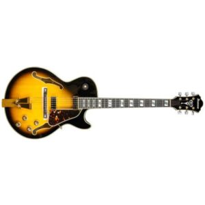 Ibanez GB10 1982 Sunburst, George Benson Signature Hollowbody E-Gitarre, Made in Japan, Gold-Hardware, Korrosion, Koffer | Zustand: Gebraucht
