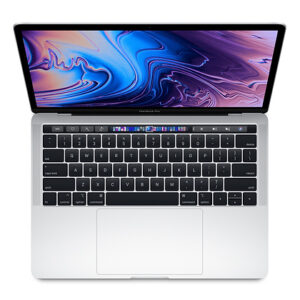 Apple MacBook Pro 13 (2019) Silber, 13 Zoll, Intel Core i5, 8GB RAM, 128GB SSD, 2x Thunderbolt 3, Touch Bar, Akku gut (335 Zyklen) | Zustand: Gut