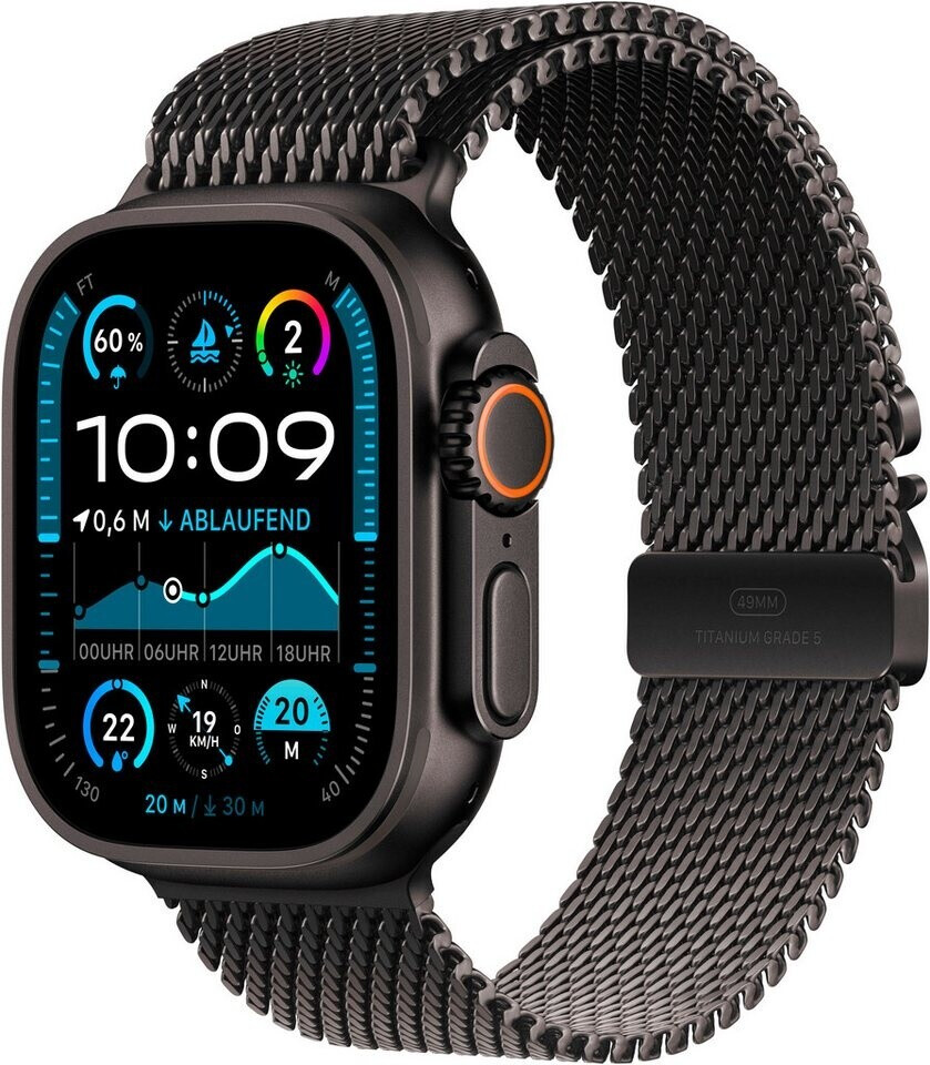 Apple Watch Ultra 2 2024 Schwarz, Cellular, OVP, 100% Akkukapazität, Alpine Loop, 3 zusätzliche Armbänder | Zustand: Sehr Gut