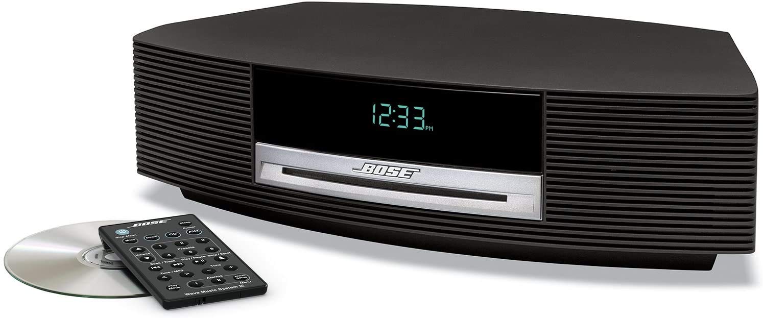 Bose Wave Music System Grau, CD-Player, UKW | MW-Radio, AUX-Eingang, Digitalwecker, Kratzer auf Gehäuse, Inkl. Fernbedienung | Zustand: Gut
