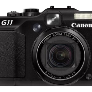 Canon PowerShot G11 2009 Schwarz, 10 MP, 5x optischer Zoom, RAW-Support, klappbares Display, leichte Kratzer am Gehäuse, Zubehör: Trageriemen | Zustand: Gut
