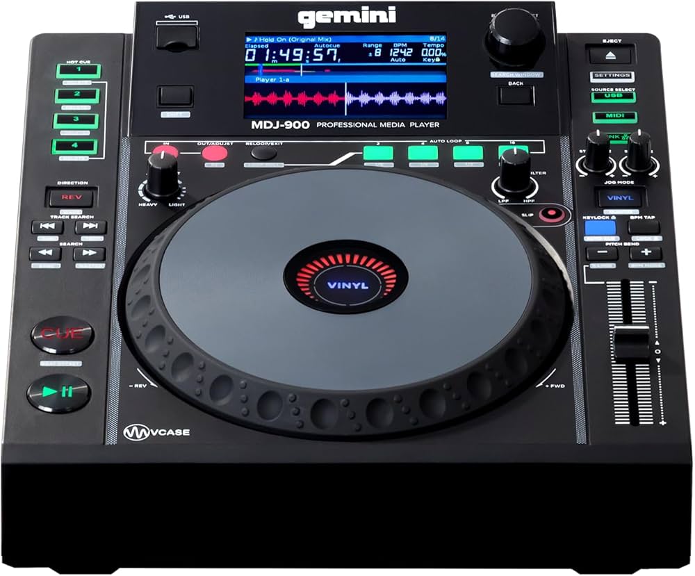 Gemini CDJ-700 Media Player Schwarz, Professioneller DJ-Player mit Touch-Display, USB, SD-Slot, MIDI-Support und integrierten Effekten. | Zustand: Gut