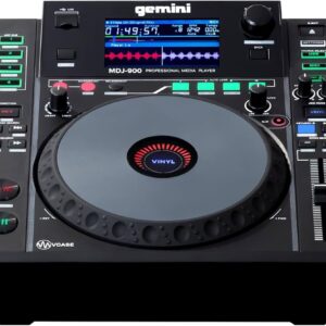 Gemini CDJ-700 Media Player Schwarz, Professioneller DJ-Media-Player mit Touch-Display, USB | SD | CD-fähig, unterstützt MP3 | WAV | AAC | AIFF, inkl. Stromkabel. | Zustand: Gut