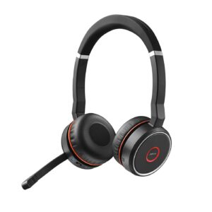 Jabra Evolve 75 SE Schwarz, Professionelles On-Ear Bluetooth-Headset mit aktiver Geräuschunterdrückung und Busylight | Zustand: Sehr Gut
