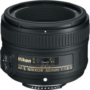 Nikon AF-S 50mm 1.8G, Kompaktes Standardobjektiv mit hoher Lichtstärke 1:1,8 für FX- und DX-Format, ideal für Porträts. | Zustand: Sehr Gut