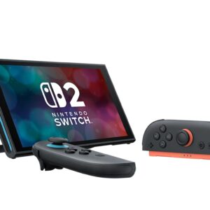 Nintendo Switch 2, Handheld-Konsole mit integrierten Controllern, Nacon Case, Ladegerät, Joy-Sticks und Animal Crossing | Zustand: Sehr Gut | Farbe: schwarz