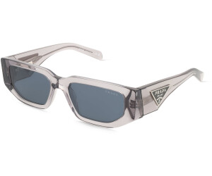 Prada SPR 09ZS Grau, Rechteckige Sonnenbrille für Herren aus Acetat mit Triangolo-Logo und Bügeln in Grau | Zustand: Sehr Gut