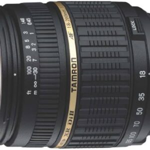 Tamron AF 18-200mm Nikon Schwarz, Kompaktes Reisezoom-Objektiv mit großem Brennweitenbereich für Nikon APS-C-Kameras, ideal für flexible Aufnahmesituationen von Weitwinkel bis Tele. | Zustand: Neu