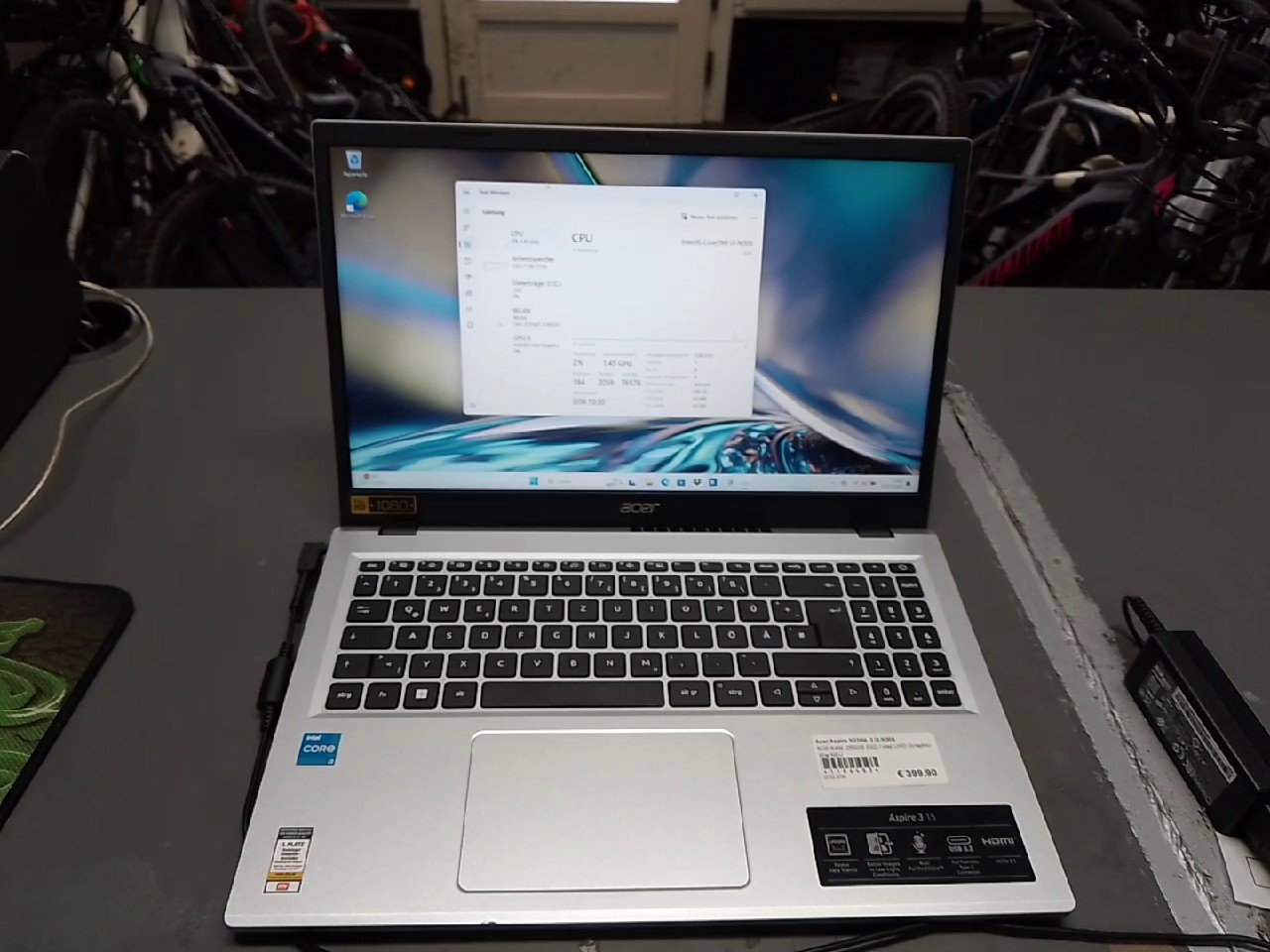 Acer Aspire 3 15 Silber, Intel Core i3-N305, 8GB LPDDR5 RAM, 256GB SSD, 15,6 Zoll Full HD, Intel UHD Graphics, Windows 11 | Zustand: Sehr Gut – Bild 2