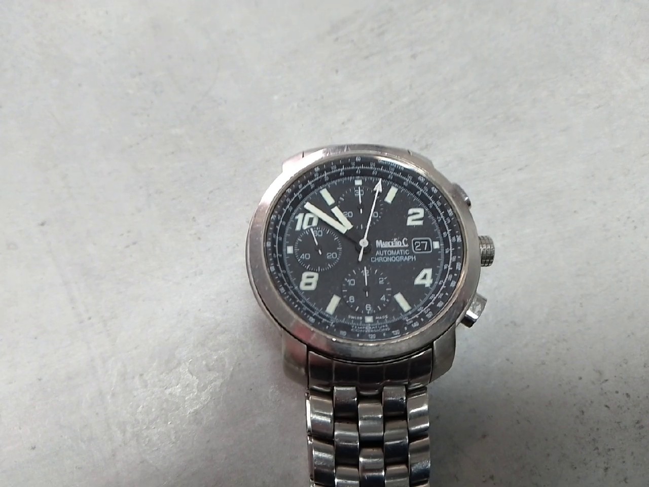 Marcello C. Automatic Chronograph nero , Zustand: Gut | Farbe: silber