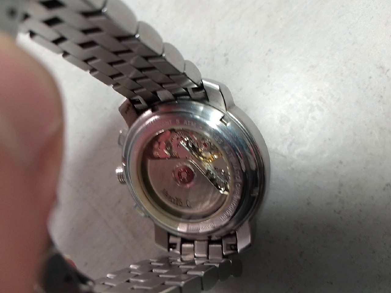 Marcello C. Automatic Chronograph nero , Zustand: Gut | Farbe: silber – Bild 4