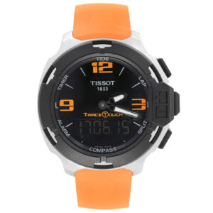 Tissot T-Race Touch Orange, Herrenuhr mit Originalverpackung, Touch-Funktion defekt | Zustand: Gut | Farbe: rot