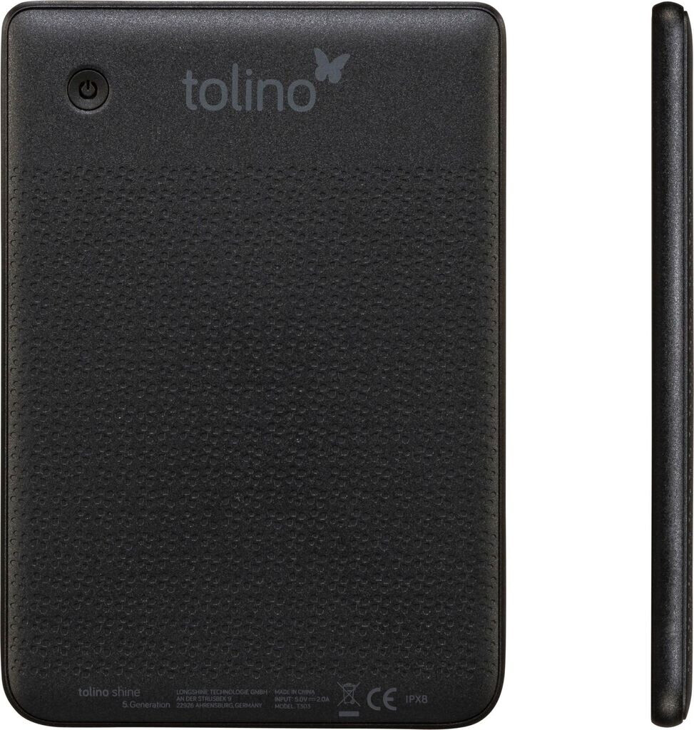 Tolino Shine 5, 2024, Schwarz, 6 Zoll E-Ink Carta Display, 16 GB Speicher, Bluetooth für Hörbücher, wasserdicht nach IPX8 | Zustand: Sehr Gut | Farbe: schwarz