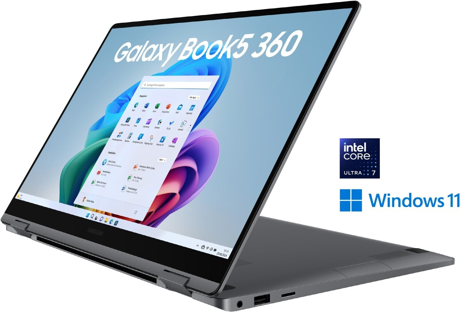 Samsung Galaxy Book5 360 Grau 2025, 15,6 Zoll FHD AMOLED Touch-Display, Intel Core Ultra 7 256V, 16 GB RAM, 512 GB SSD, Win 11 | OVP | Zustand:: Wie Neu | Farbe: schwarz