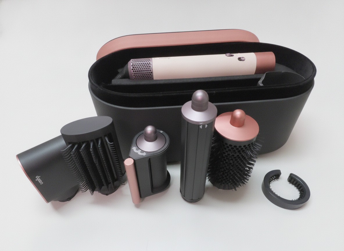 Dyson Airwrap i.d. Strawberry Bronze 2024, Multi-Haarstyler mit AuFernbedienungewahrungsbox und diversen Aufsätzen in Strawberry Bronze und Rosé | Zustand: Sehr Gut – Bild 2