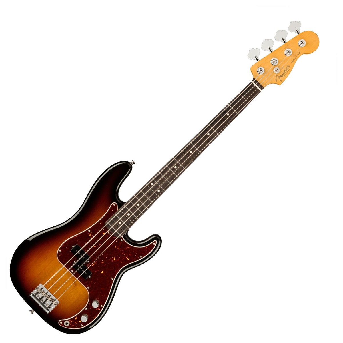 Fender American Pro II Precision Bass 3TSB, E-Bass, Palisander-GrifFernbedienungrett, 3-Color Sunburst, inklusive Koffer | Zustand: Sehr Gut