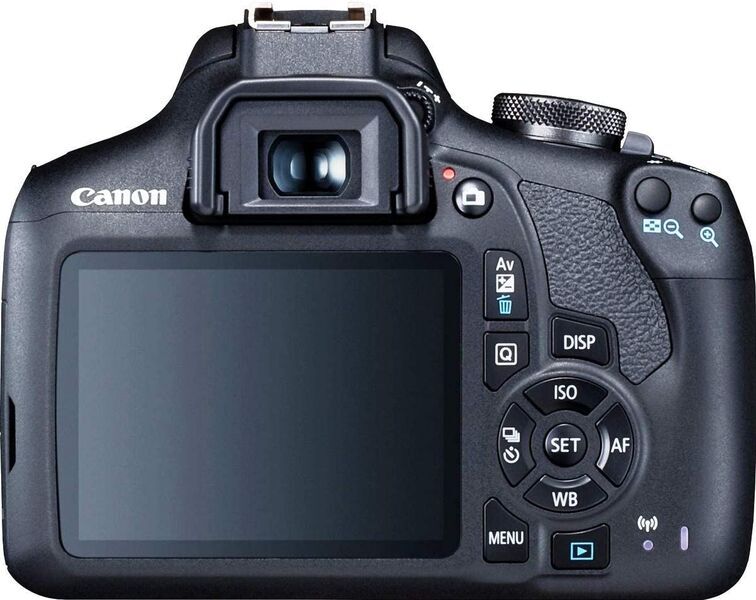 Canon EOS 2000D 2018 Schwarz, Mit tasche schwartz Digitale Spiegelreflexkamera, 24,1 MP, APS-C-Sensor, Full HD Video, inkl. Objektiv EF-S 18-55mm, Akkus und Ladegerät | Zustand: Sehr Gut – Bild 2