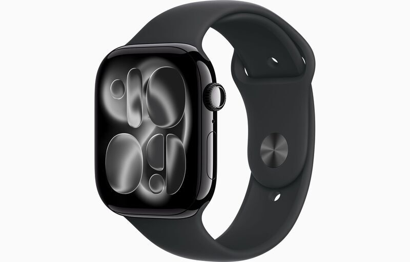 Apple Watch Series 11 46 mm Schwarz, Smartwatch GPS Aluminiumgehäuse mit Sportarmband, Originalverpackung enthalten | Zustand: Gut | Farbe: schwarz – Bild 2