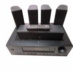Yamaha RX-V357 Schwarz, 5.1 AV-Receiver, Surround-Sound, Dolby Digital, DTS, Fernbedienung, Lautsprecher-Set NX-E130. | Zustand: Gebraucht