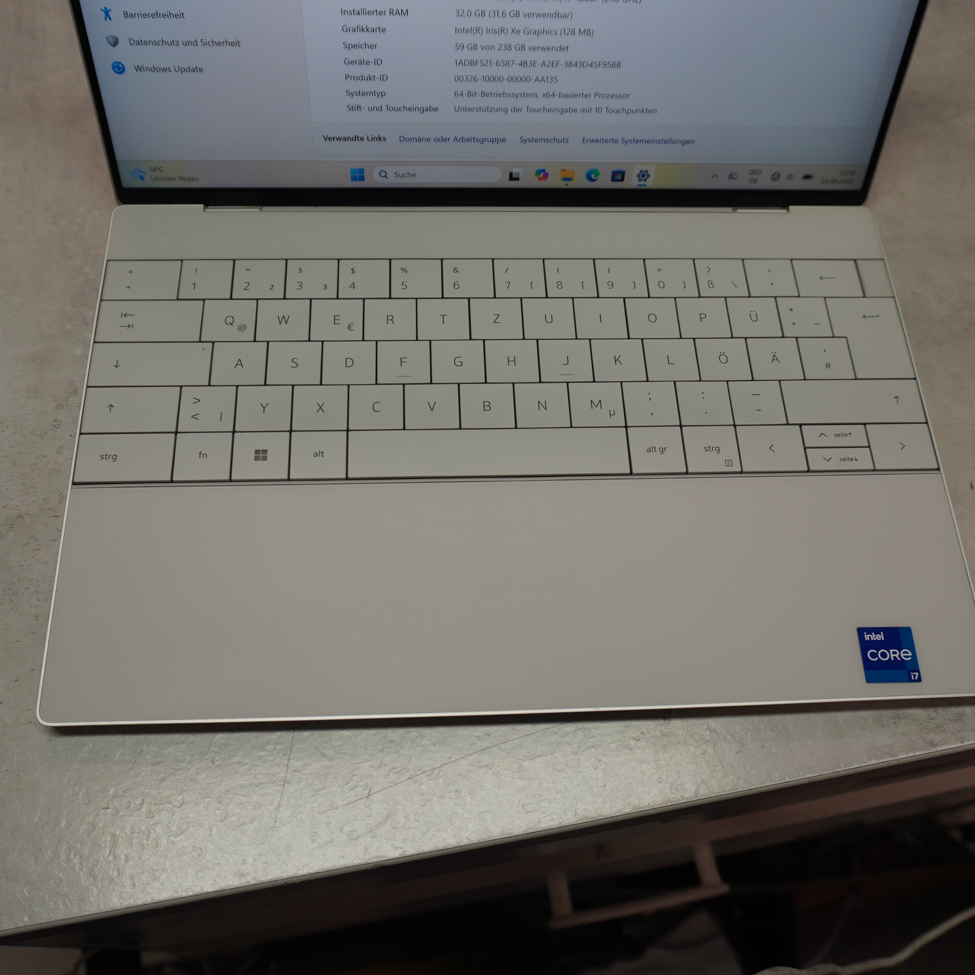 Dell XPS 13 Plus (9320) 2022, Intel Core i7-1260P, 32 GB RAM, 256 GB SSD, Intel Iris Xe, Windows 11 | Zustand: Sehr Gut – Bild 3