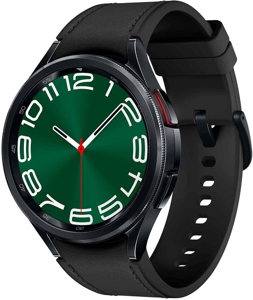Samsung Galaxy Watch 6 Classic 43mm schwarz, Smartwatch mit Bluetooth und Ladegerät in klassischem Design mit drehbarer Lünette. | Zustand: Sehr Gut