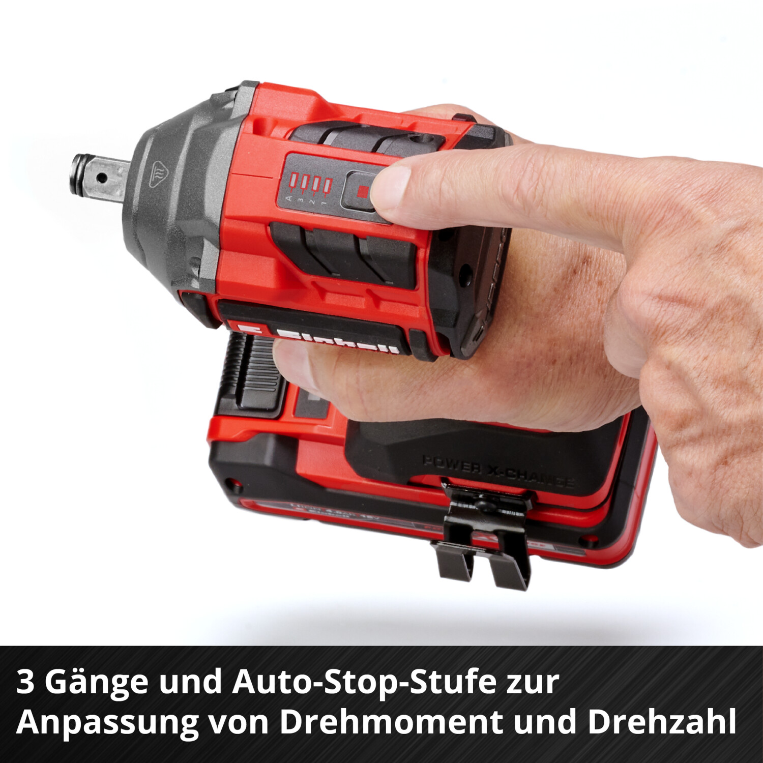 Einhell TE-CW 18 Li BL Solo rot schwarz, Akku-Schlagschrauber 18V Power X-Change bürstenlos o. Akku | Zustand: Neu – Bild 2