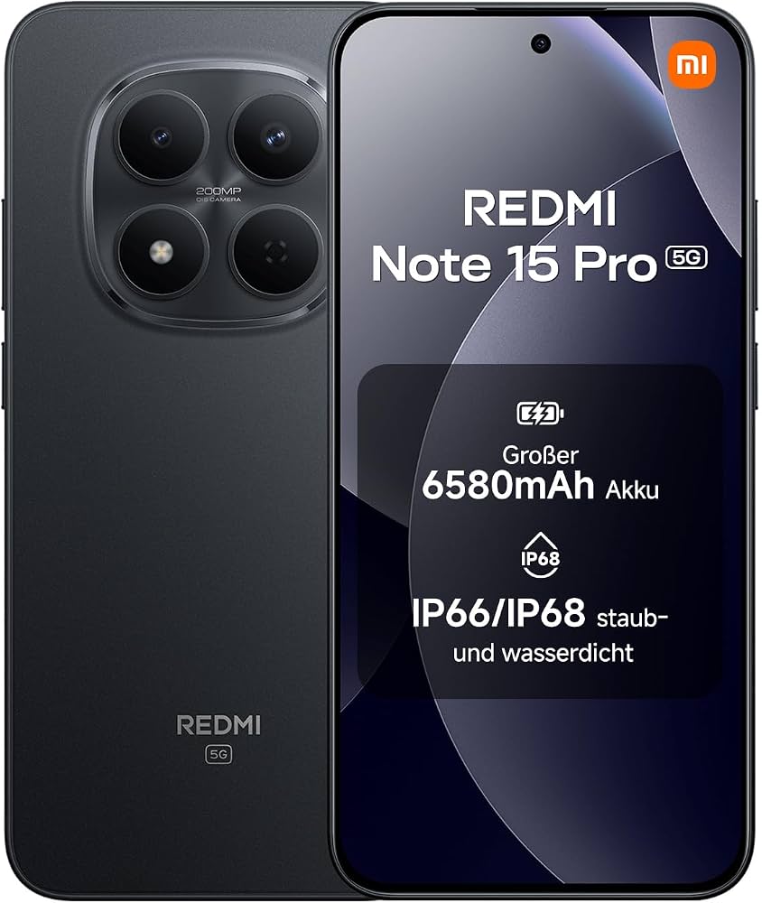 Xiaomi Redmi Note 15 Pro 5G 256GB, OVP | SimLock: Frei | Zustand: Neu | Farbe: schwarz | Akku: 100%
