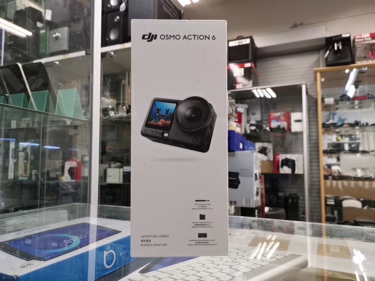 DJI Osmo Action 6, grau, Adventure Combo, OVP, 1 | 1,1 Zoll Quadretsensor, variable Blende, 50 GB Speicher | Zustand: Neu – Bild 5