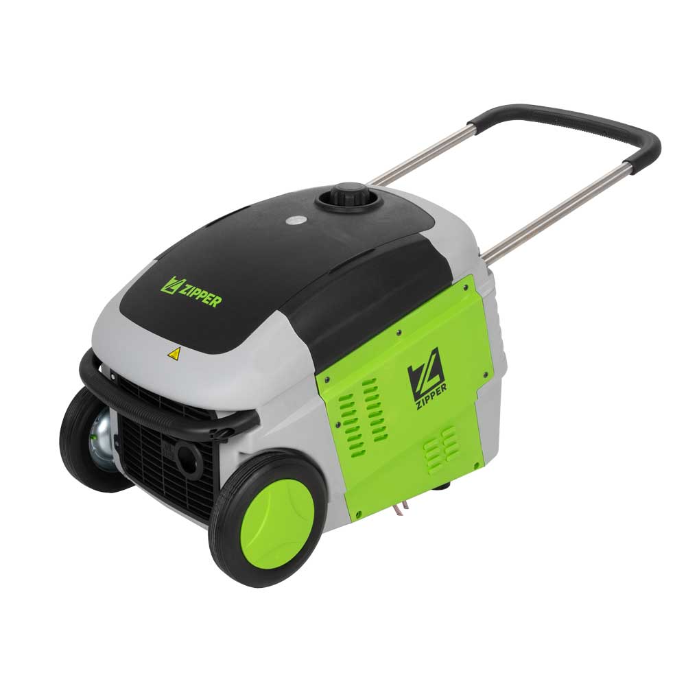 Zipper ZI-STE3000IV Grau Grün, Mobiler Inverter-Stromerzeuger mit 4-Takt-Benzinmotor, 3 kW max. Leistung, 10-L-Tank und Transporträdern | Zustand: Gut – Bild 4