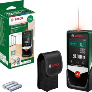 Bosch AdvancedDistance 50C Grün Schwarz, Digitaler Laser-Entfernungsmesser mit Farb-Touchscreen, Bluetooth und 50 m Reichweite Inkl. Tasche, OVP | Zustand: Neu