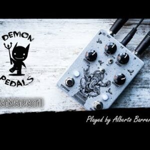 Demon Pedals Ganapati, Flaked Silver, Kombiniertes Ganesha Drive und Vahana Boost Effektpedal, inklusive Kabel | Zustand: Sehr Gut