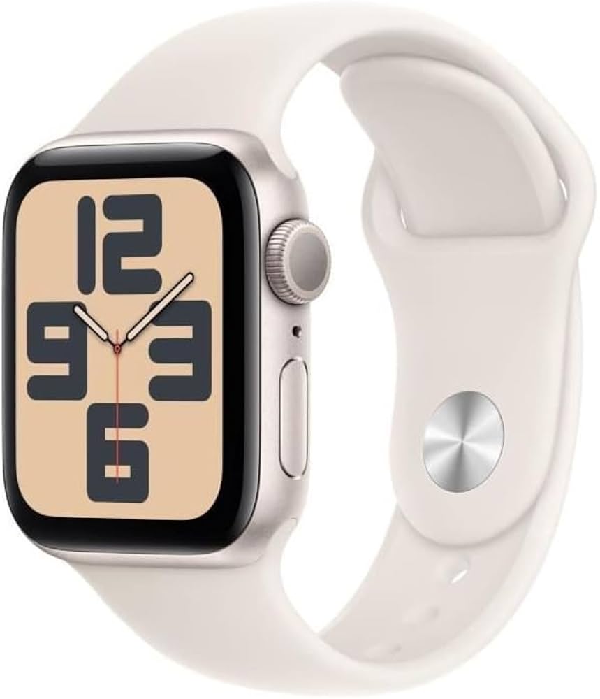 Apple Watch SE 2 (2022) Silber, Smartwatch, Aluminiumgehäuse, mit Sportarmband, inklusive Ladekabel und originalem Zubehör | Zustand: Sehr Gut