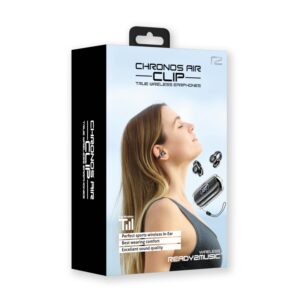 Ready2music Chronos Air Clip Schwarz, True Wireless Open-Ear Kopfhörer, Bluetooth, Ladecase mit Digitalanzeige, ovp | Zustand: Neu