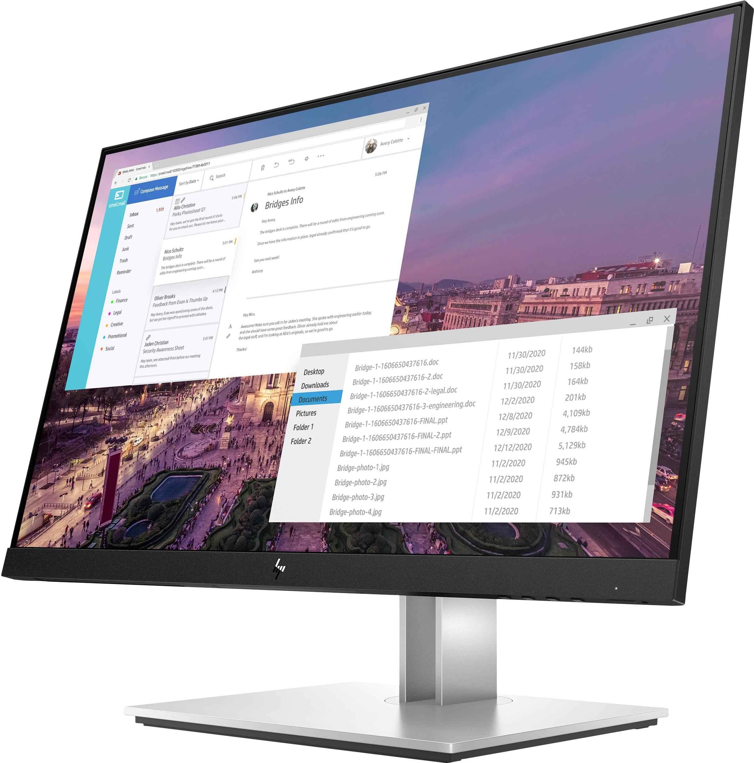 HP E23 G4 23 Zoll Full-HD IPS Monitor Schwarz/Silber, 23" IPS-Display, Full-HD (1920x1080), 60 Hz, 5 ms, ergonomisch verstellbar, | Zustand: Gut – Bild 3