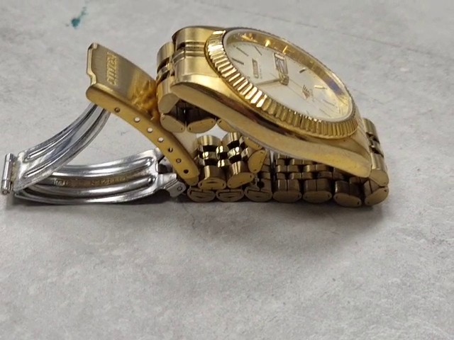Citizen Eagle 7 Automatik 1980er Gold, Vintage Herrenarmbanduhr, vergoldet, Kaliber 8200, 21 Jewels, Champagner-Zifferblatt, Tag-Datum | Zustand: Sehr Gut – Bild 5