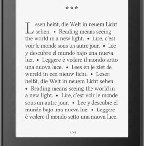 Tolino Vision 4 HD Schwarz, 8GB, E-Ink Carta, beleuchtet, inkl. E-Sackel | Zustand: Sehr Gut | Farbe: schwarz