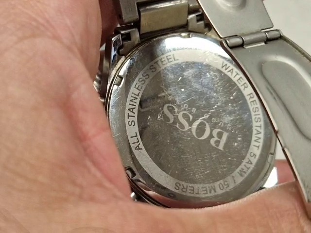 Hugo Boss Admiral Chronograph Silber Grün, Herrenuhr Edelstahl Armband, grünes Zifferblatt, Datumsanzeige, Quoartzuhrwerk, Wasserdicht 5 ATM | Zustand: Gut – Bild 2