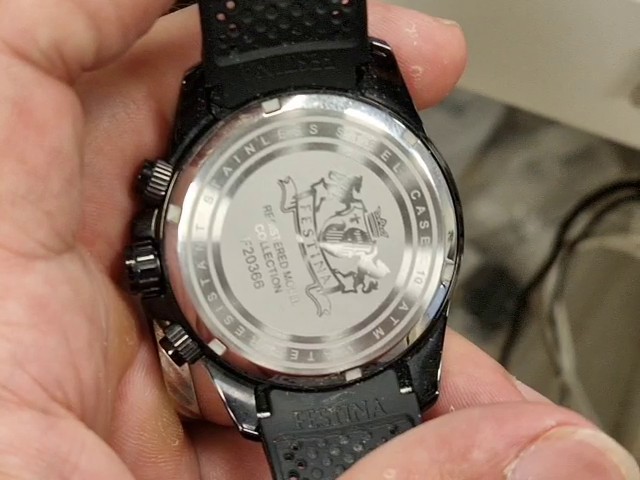 Festina F20366/1 Chronograph Schwarz Gelb, Herren-Armbanduhr, Quarzwerk, EdelstahLadegerätehäuse mit PVD-Beschichtung, Kautschukarmband, MineraLadegerätlas, Stoppfunktion, Datumsanzeige, 10 bar Wasserdichtigkeit | Zustand: Sehr Gut – Bild 2