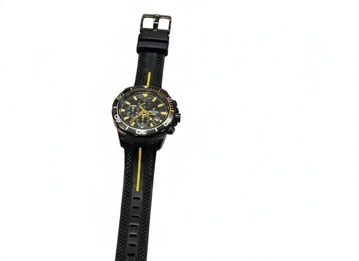 Festina F20366/1 Chronograph Schwarz Gelb, Herren-Armbanduhr, Quarzwerk, EdelstahLadegerätehäuse mit PVD-Beschichtung, Kautschukarmband, MineraLadegerätlas, Stoppfunktion, Datumsanzeige, 10 bar Wasserdichtigkeit | Zustand: Sehr Gut – Bild 3
