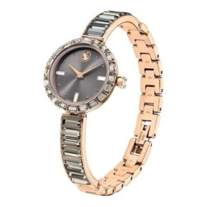 Swarovski Matrix Bangle Roségold Grau, Damen Armbanduhr Schweizer Produktion, 25 mm Gehäuse, mit Kristallen im | Zustand: Gut