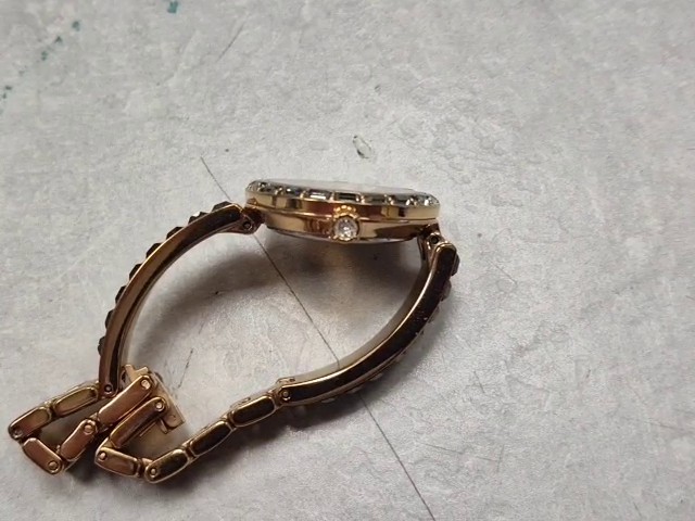 Swarovski Matrix Bangle Roségold Grau, Damen Armbanduhr Schweizer Produktion, 25 mm Gehäuse, mit Kristallen im Baguette-Schliff | Zustand: Gut – Bild 6
