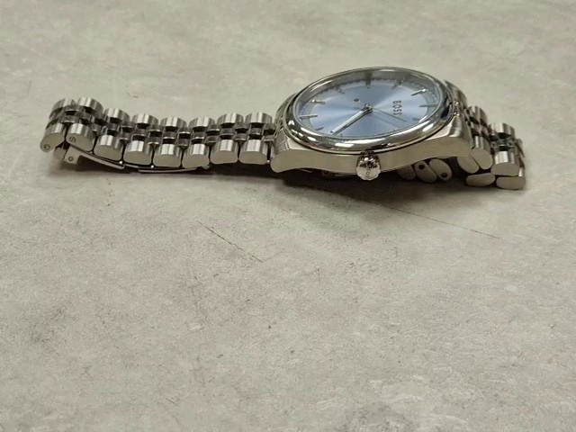 Hugo Boss Graceful Silber Blau, Edle Damen Armbanduhr mit blauem Zifferblatt und Edelstahlarmband, Modell HB.537.3.14.4089 | Zustand: Sehr Gut – Bild 4