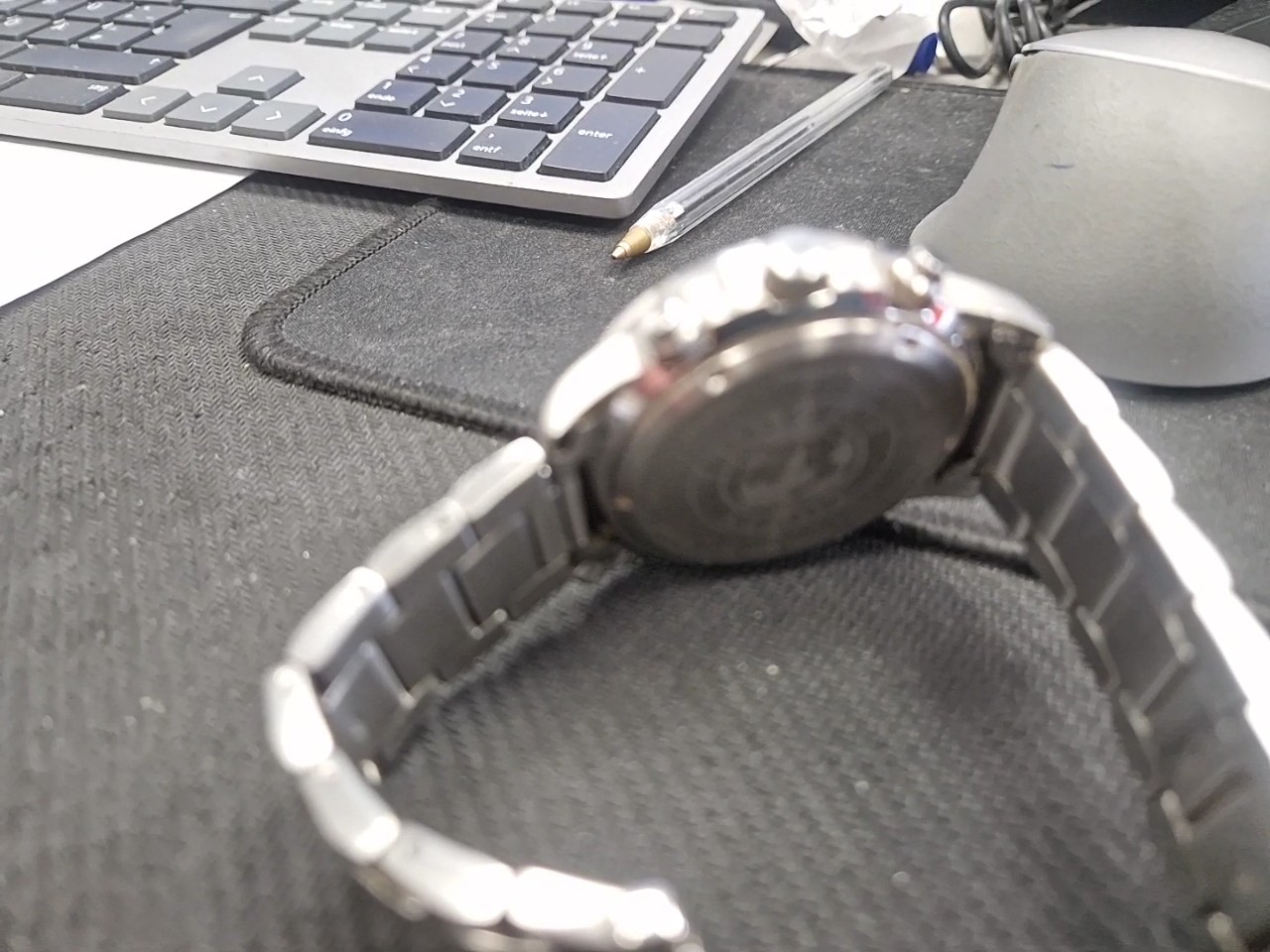 Citizen Eco-Drive CA0690-88L Blau, Herrenuhr, Solar-Chronograph, Edelstahl, Kompass-Lün., 100m wasserdicht, Kratzer an Gehäuse & Armband | Zustand: Gebraucht – Bild 3