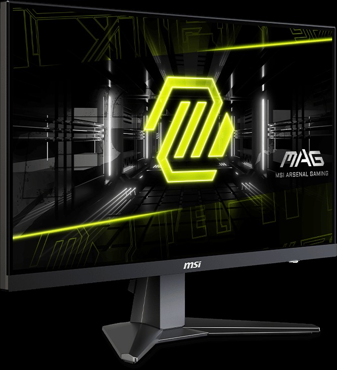 MSI MAG 256F Gaming Monitor, 24.5 Zoll, Full HD (1920x1080), Rapid IPS, 180 Hz Bildwiederholrate, 1 ms (GtG) | Zustand: Gut